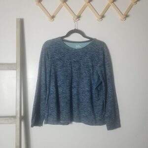 CROFT & BARROW LONG SLEEVE BLUE BLOUSE SIZE XL